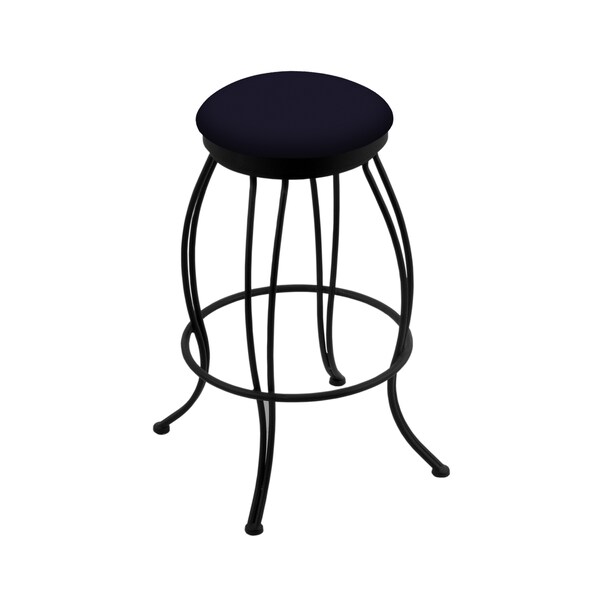 30" Swivel Bar Stool, Black Wrinkle, Canter Twilight Seat